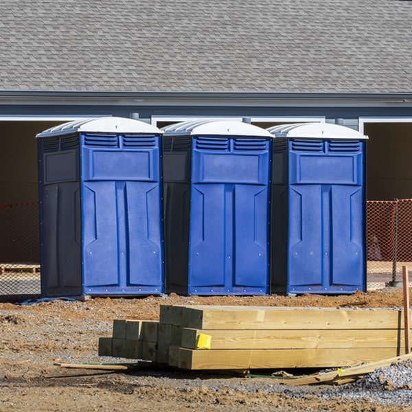 how do you ensure the portable toilets are secure and safe from vandalism during an event in Edmore